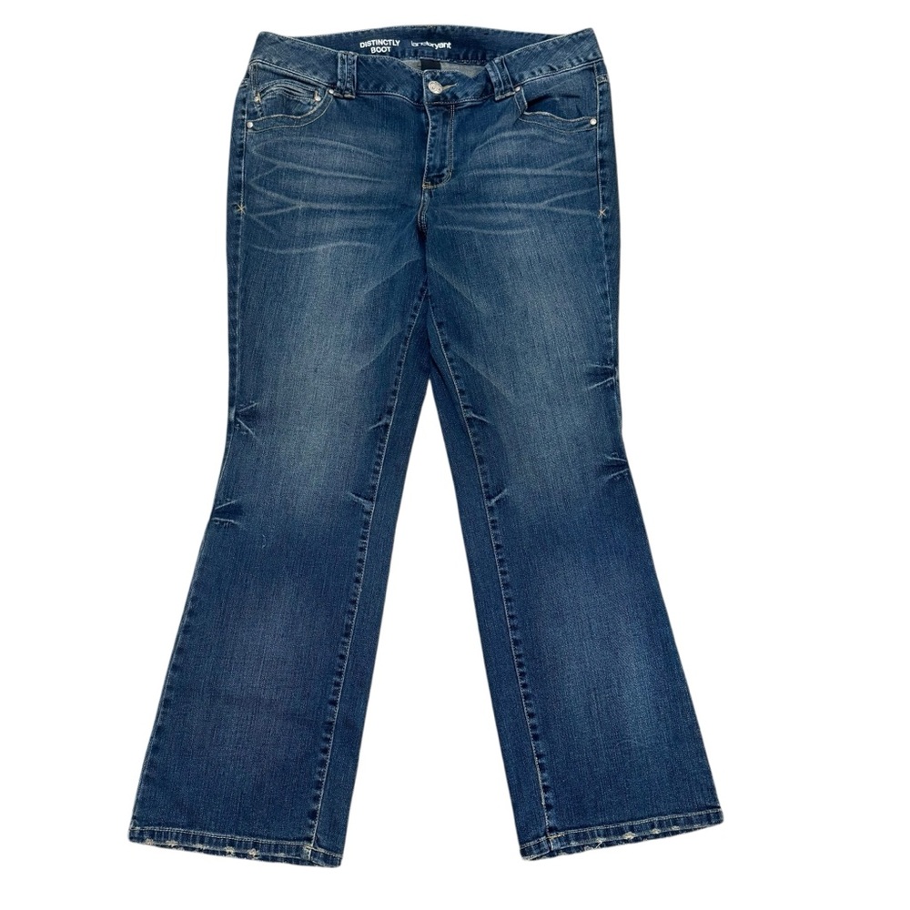 Lane Bryant Distinctly Boot jeans 18P petite bootcut blue stretch denim